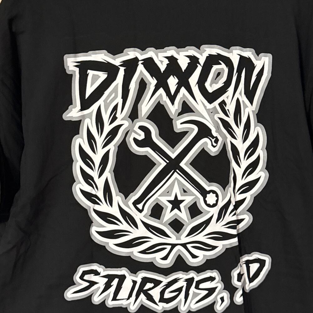 Dixxon Mens Tee Shirt Sturgis SD Sketchy Crest Size 2X Short Sleeve Black New - Picture 5 of 7